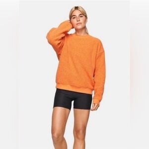Outdoor Voices Wool Blend MegaFleece Crewneck Sweatshirt Bright Orange Size S